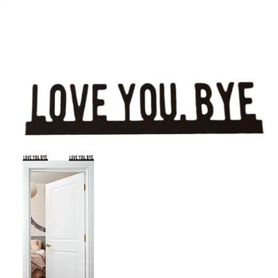 Love You Bye Door Sign Romantic Entryway Door Topper 30cm Love You Bye Door Topper Entryway Decoration For Valentines Day
