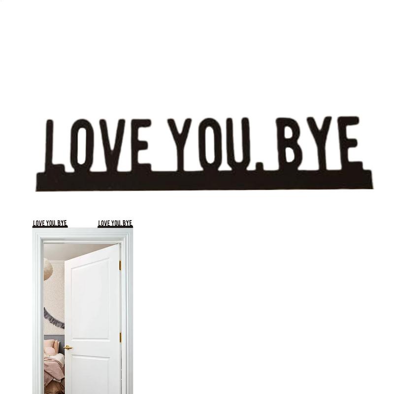 Love You Bye Door Sign Romantic Entryway Door Topper 30cm Love You Bye Door Topper Entryway Decoration For Valentines Day