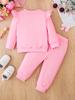 Girls  Outfit  Printed Long Sleeve  Tops And Pants Children' Clothing Sets