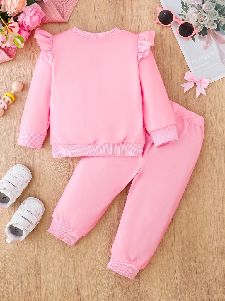 Girls  Outfit  Printed Long Sleeve  Tops And Pants Children' Clothing Sets