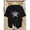 Plus Size Men'S T-Shirt 100% with California 32 Star Print Comfortable Casual Short-Sleeved T-Shirt for Summer