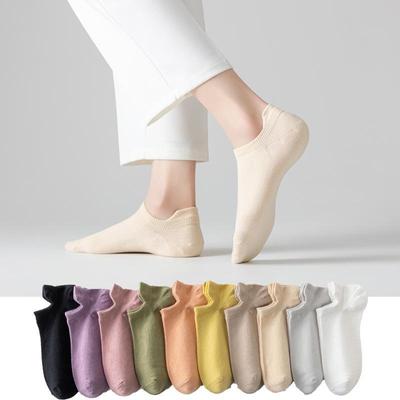 Șosete japoneze de primăvară și vară pentru femei: Șosete confortabile, respirabile, anti-alunecare, de culoare solidă, decoltate.