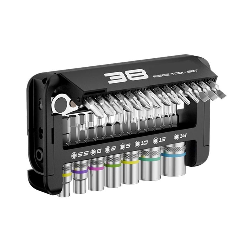 

Ergonomic 38 in 1 Ratchet Socket Wrench Kit Magnetic Hold Comfort Handle Portable Case for Easy Tool Organization 1