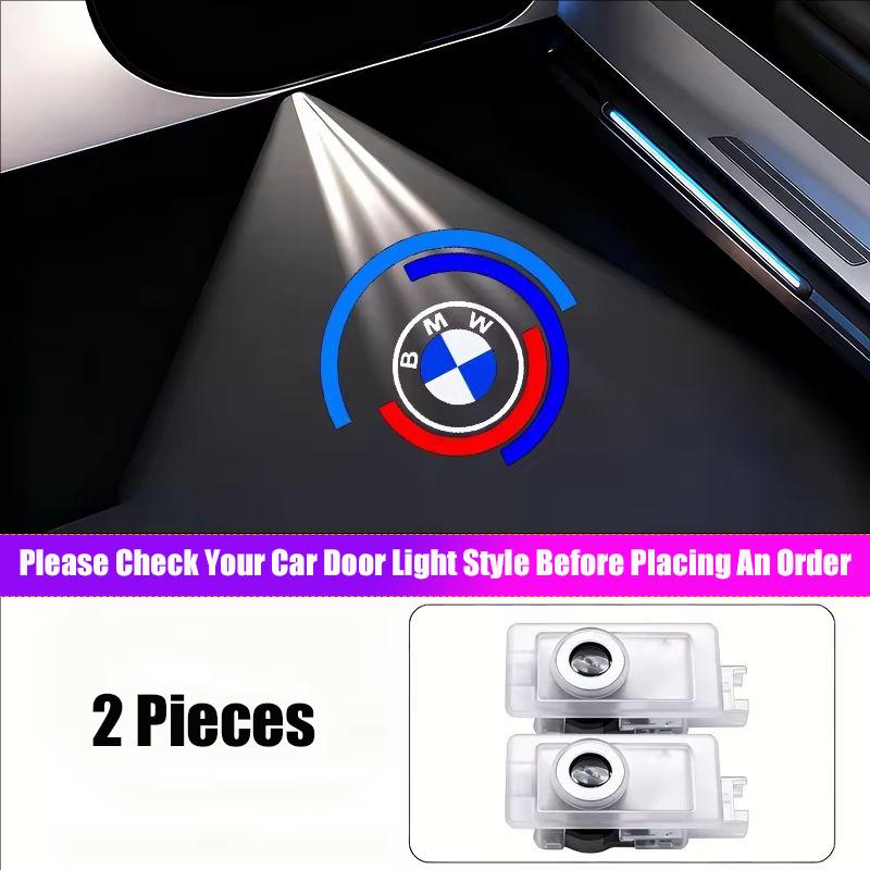 For BMW X6 LED Car Door Logo Welcome Lights Auto Laser Projector Lamp For BMW M E46 E90 E60 F30 F10 E39 E36 F20 G30 G20 E87 E30 F31 Sticker