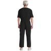 Mono Adaptativo con Cremallera para Hombre Cuello Redondo Media Manga Cintura Elástica Cremallera Trasera Invisible Bolsillo con Solapa Fácil de Poner