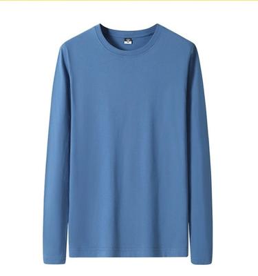 Cotton Men's Long Sleeved T-shirt for Spring and Autumn Loose Hoodie, Base Coat for Autumn Clothes, Men's Top