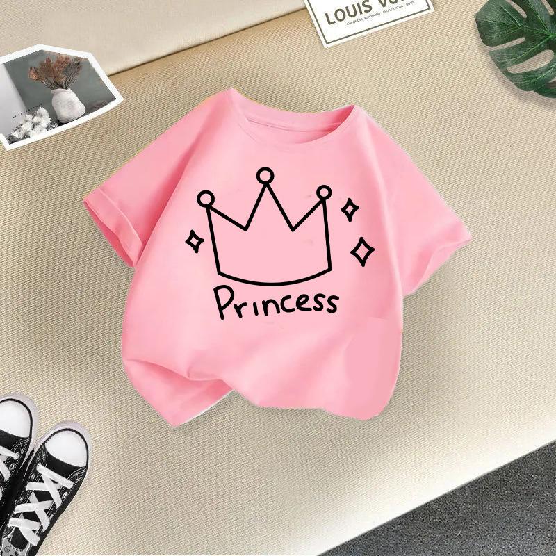 Girl T-shirt 2-13Y Children Princess Printed Tee Girl T Shirt Kids 100% Cotton Clothes Tshirt Tops Tee