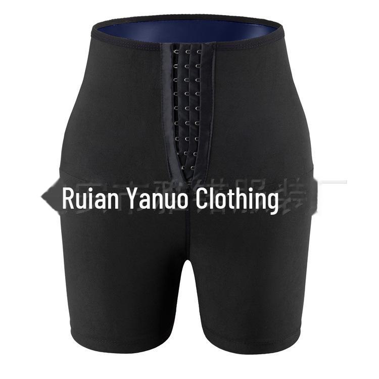 

Женские спортивные штаны для йоги и сауны с высокой талией и пуговицами, корректирующими фигуру buttoned 3-point pants, 4XL/5XL синий