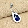 Blue Sapphire Lab-Created Gemstone Handmade 925 Sterling Silver Jewelry Attractive Pendants