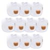 Hakochia Extra Thick Muslin Baby Bibs for Heavy Droolers 0-36M | 6-Layer Super Absorbent Baby Feeding Bibs | Unisex Neutral Design 10-Pack,