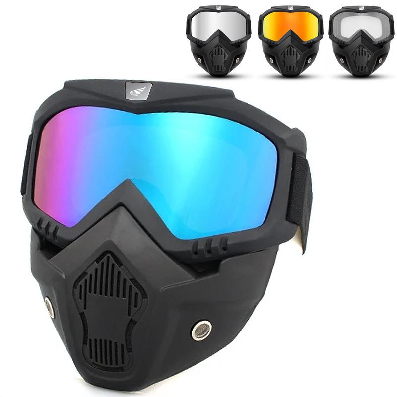 ARD1 Motorcycle Protector Face Mask Removable Full Face Protection Helmet Goggles Riding Motocross Glasses Moto Accessories For Honda