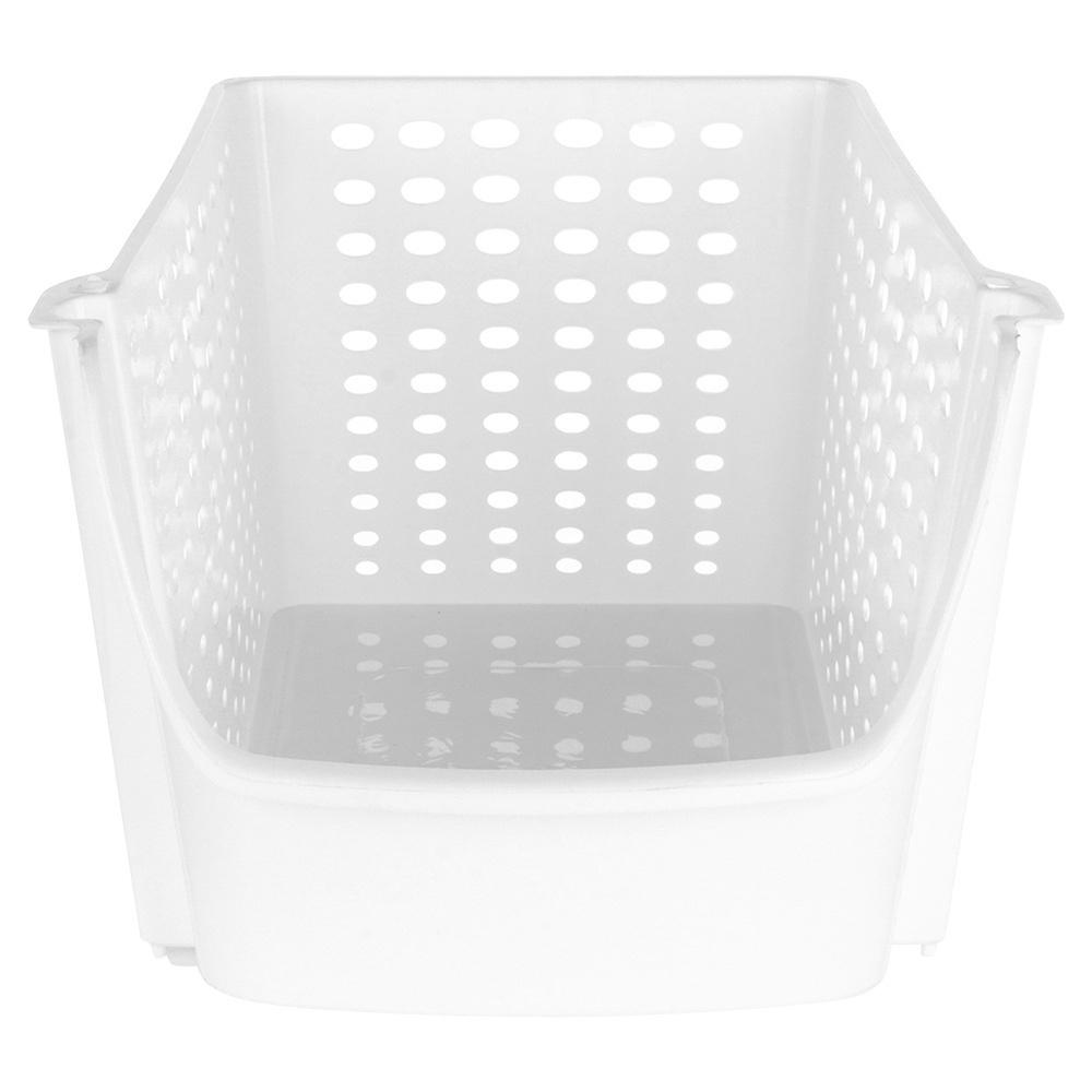 Vegetable and fruit container, white, 29x21x16 cm
