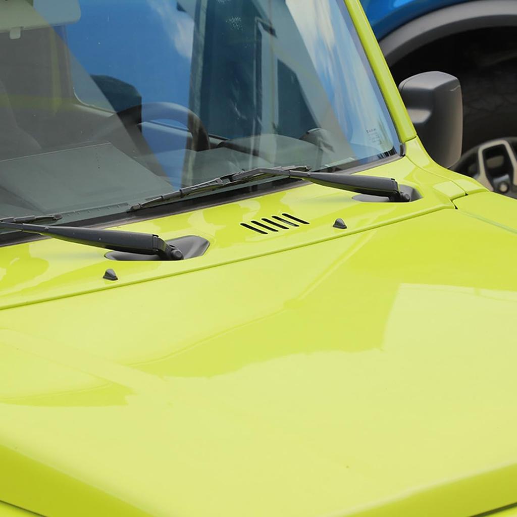 Front Wiper Base Cover Trim Windshield Wiper Base Panel Sticker for Suzuki Jimny 2019 2020 2021 2022 2023 2024 Exterior Accessories (Black)