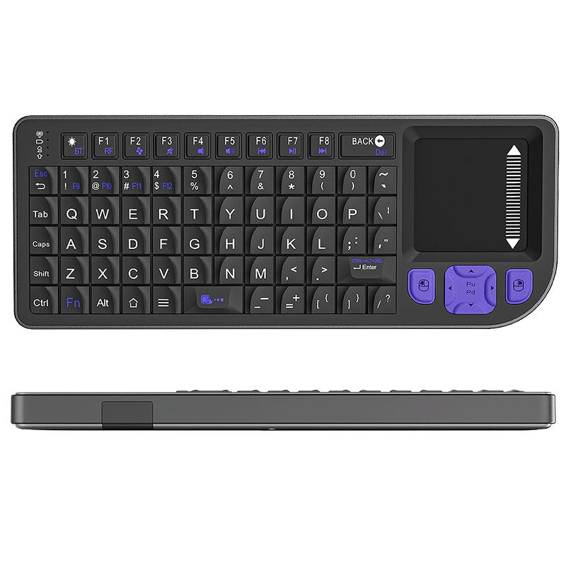 

Enhanced Mini Wireless Keyboard with Bluetooth, Touchpad & Rechargeable 7-Color Backlight for Business and Daily Use.