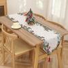 Pattered Contrast Color Christmas Table Runner Red Tree Xmas Desktop Decoration Snowman Elk Linen Table Cover Home Decoration