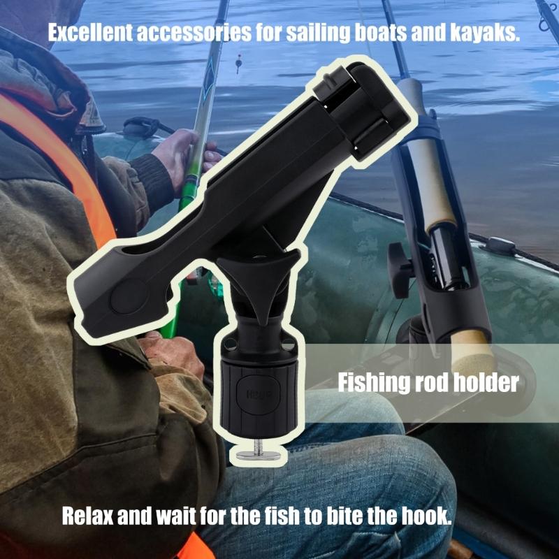 Fishing Rod Holder Track Mounted Fishing Rod Holder for Kayak Heavy Duty Boats Rod Holder 360 Degree Rotating