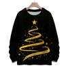 Women's Fashion Round Neck Casual Long Sleeve Christmas Cute Printed Woolen Knit Top