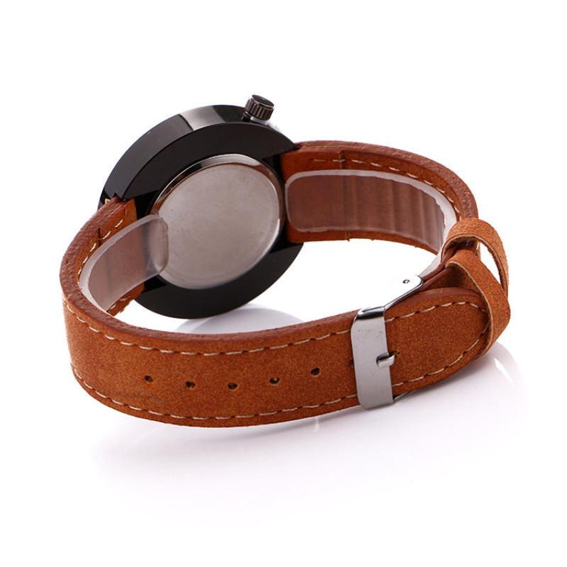 Casual Vogue Analog Quartz Armbåndsur Enkel Big Dial Denim Stoff Band