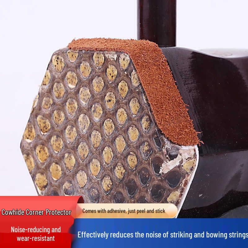 Wear-resistant Erhu Cowhide Corner Protector with Mute Filter and Snake Skin Design