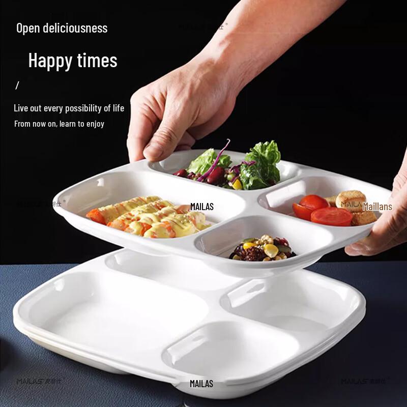 Ouluoti Melamine Commercial Round Divided Plate