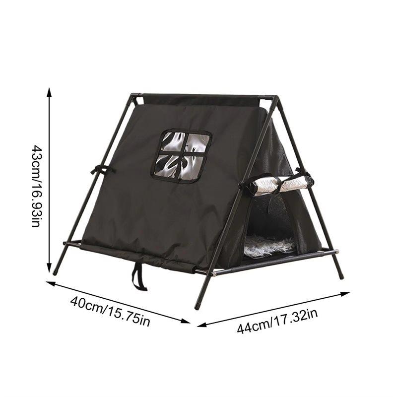 Outdoor Cat House Insulated Waterproof Winter Triangular Stray Cat Shelter For Patio Balcony Backyard Garden Park