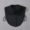 Breathable Cotton Polyester False Collar With Peplum Shoulder Design Easy To Wear Fashion Neckpiece For Daily Outfits