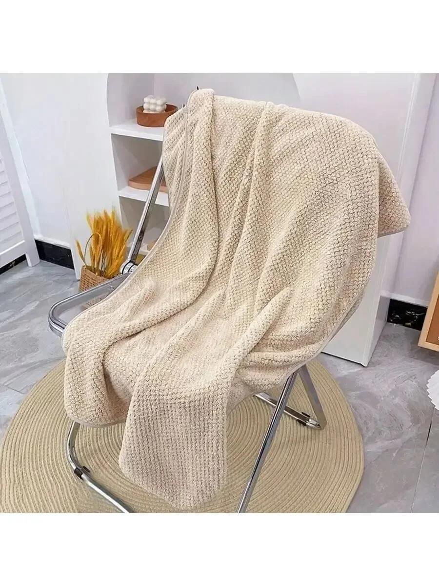 

Children s Bath Towel Coral Velvet Soft Absorbent Fast Drying High-quality Towel Baby Beach Home Bathroom Product 69cm * 139cm хаки