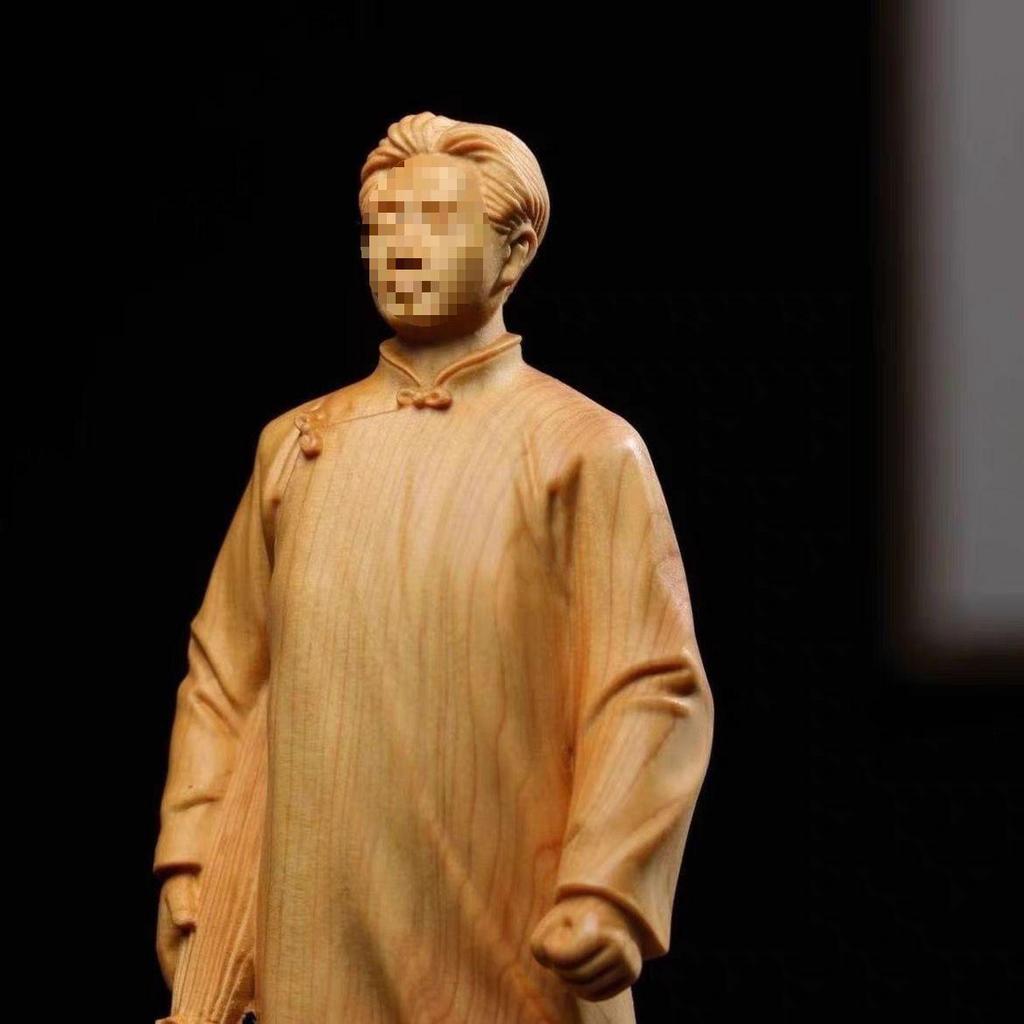 Boxwood Hand-Carved Solid Wood Living Room Figurine Decor