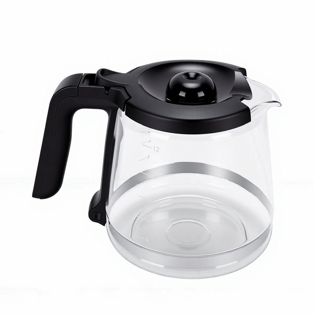 Coffee Pot 1.8L 12 Cup Heat Proof Shatter Proof Glass Coffee Carafe with Open Handle for Coffee Maker Replacement