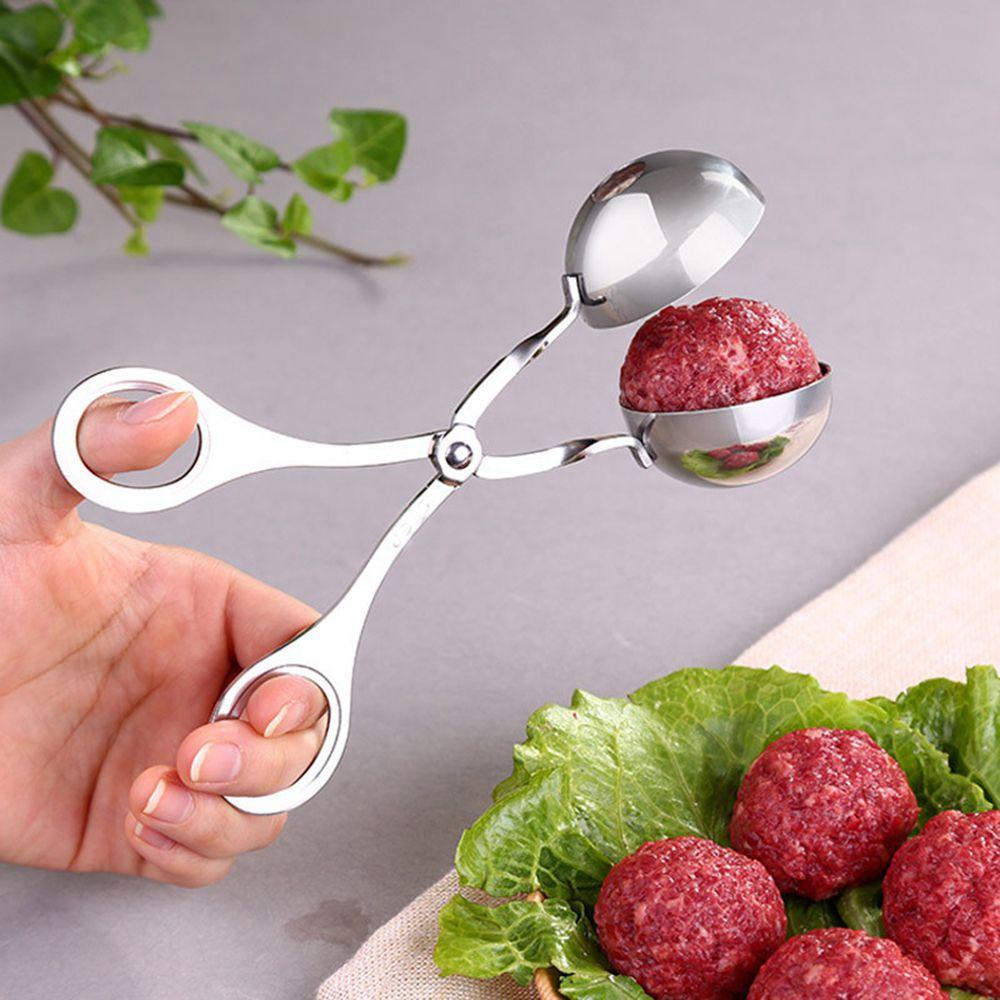 DIY Meatball Mold Silver With Hole Meatball Spoon Meatball Maker Kitchen Utensil Kitchen Tools