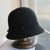 Mu Ling, the Republic of China Daughter Bow White Woolen Top Hat Hepburn French Elegant Autumn and Winter Fisherman Basin Hat Woman