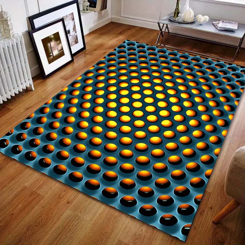 3D Personalized Dots Printed Carpet for Bedroom Living Room Bedside Sofa Floor Mat Modern Home Decor Area Rug Large Size