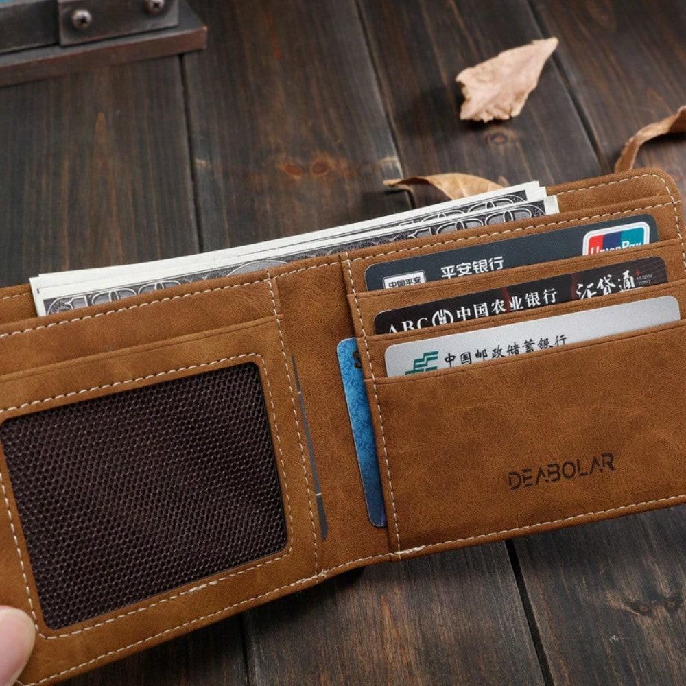 Men's Short Wallet Student Japanese And Korean Version Casual Wallet Horizontal Ultra-Thin Simple Ticket Clip