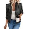 Women's Sequin Short Jackets Long Sleeve Shiny Cropped Coat Lightweight Zipper Metallic Jacket Glitter Party Disco Outfit