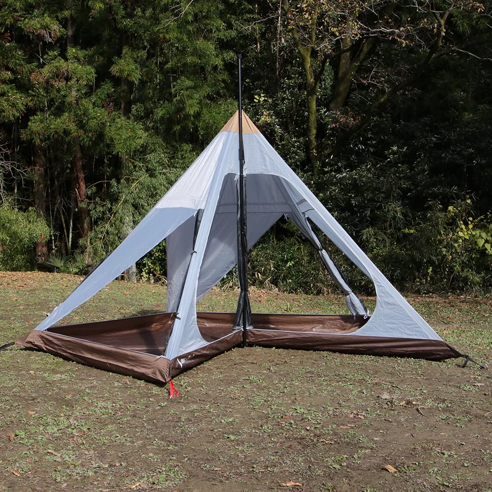 Tenmaku Design Circus Inner Set Alternativ Ett stangtelt Innertelt Duo Family Camp Fullt tett underlag inkludert Mellomstørrelse 4/5 [For MID]