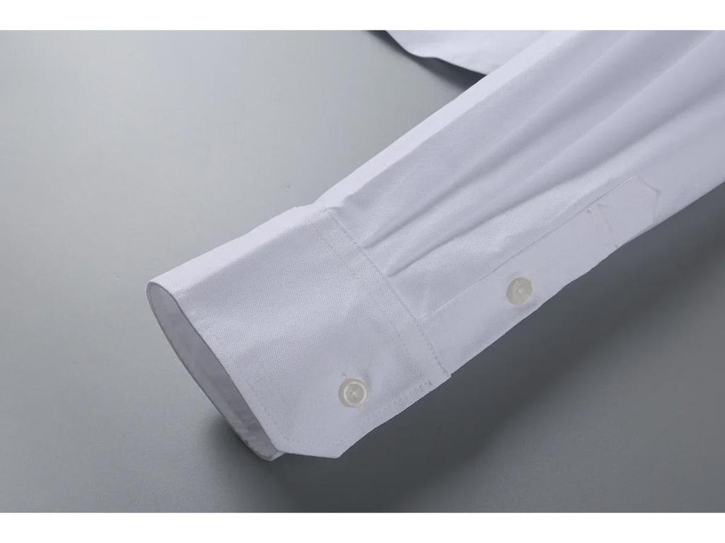 TB JL Haut Court en Tissu Oxford pour Femme - Style Collège, Ventre Découvert, Manches Longues, Chemise Taille Haute