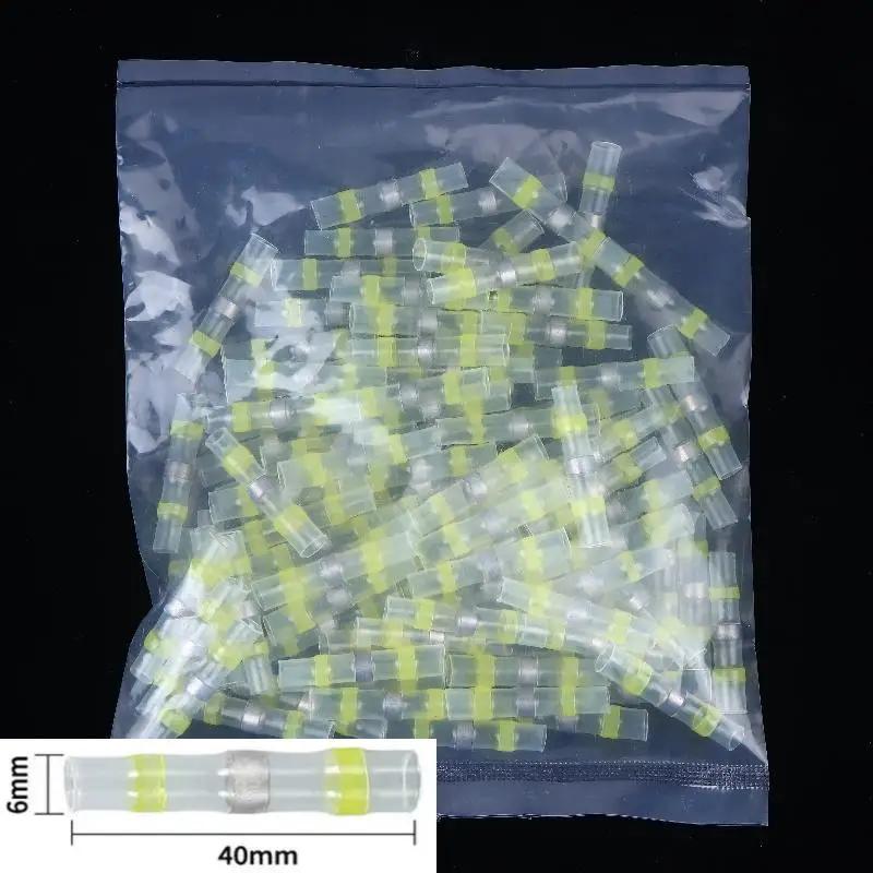 New 100Pcs Waterproof Heat Shrink Tube With Solder Insulation Wire Terminal Connector Heat Shrink Welding Ring Terminal