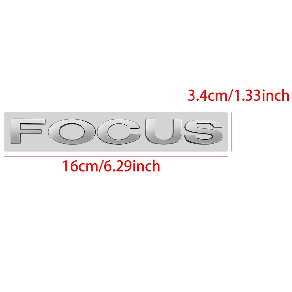 Car Styling Trunk ABS Focus Letter Sticker Badge Decor Auto Exterior Accessories For Ford Fiesta MK3 Mustang Fusion Mondeo Kuga