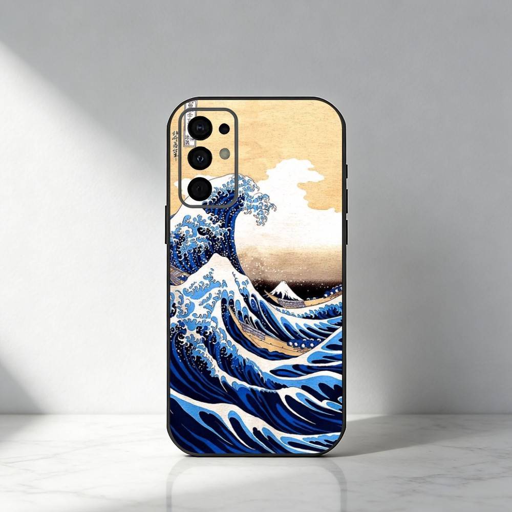 The Great Wave Off Kanagawa Phone Case For Samsung S25,S24,S21,S22,S23,S30,Ultra,S20,Plus,Fe,Note,5G Black Cover