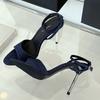 Fashion Pointed Toe Belt Buckle Super High Heel Women Sandals Fashion Open Toe Thin Heel Sandals Simple Comfortable Ankle Strap Pumps