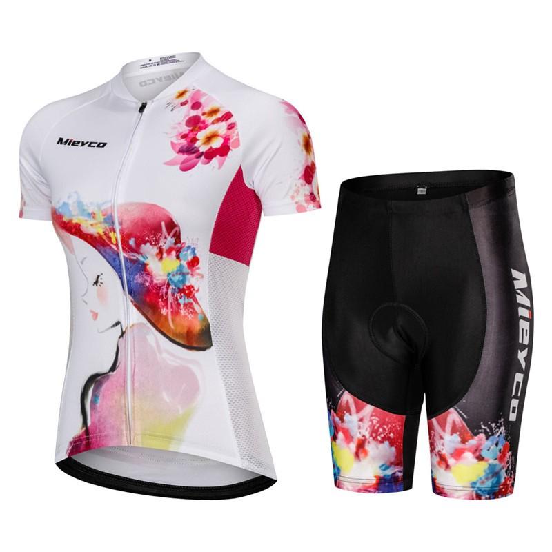 Damen Fahrradtrikot Atmungsaktiv Schnelltrocknend Mountainbike Rennrad Bekleidung Outdoor Sportbekleidung