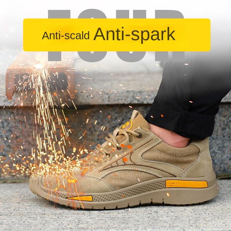 Labor Insurance Shoes Men's Breathable Steel Baotou Anti-smashing and Anti-piercing Work Shoes
