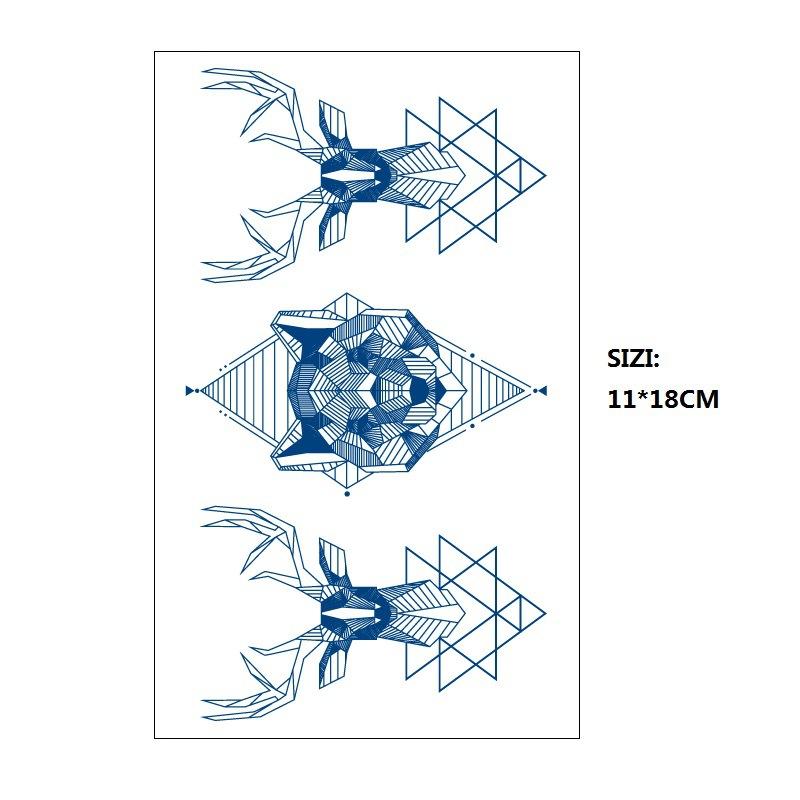 Emmy Naklejka Tatuaż Ziołowy Stopniowa Zmiana Geometryczny Gwieździste Niebo Łańcuch z Gwiazd Trwały Nieodblaskowy Naklejka Transferowa Wodna