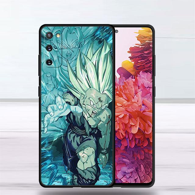 Anime Case for Samsung Galaxy S20 FE S9 S21 S10 S22 Ultra 5G S21 Plus S7 S10e S8 Black Soft Bumper Dragon G-Gokus Cover Funda