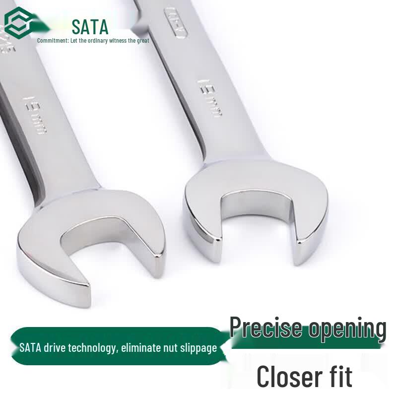 SATA Full Polished Double Open-End Wrench