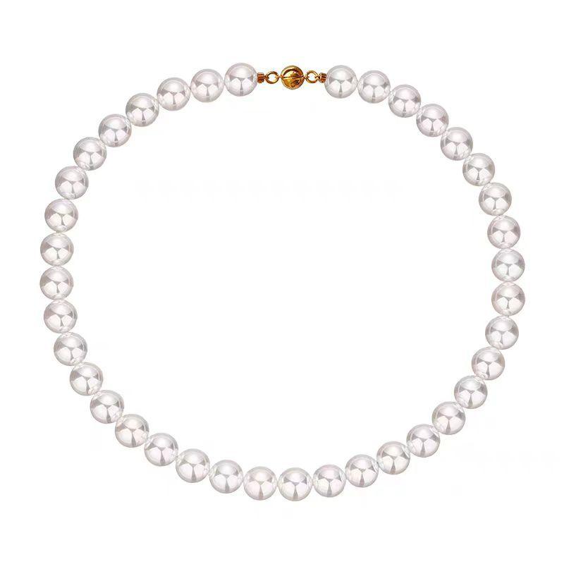 Magnetic Pearl Necklace Neck Chain Stacked Accessories Women's Light Luxury Niche Collarbone Chain