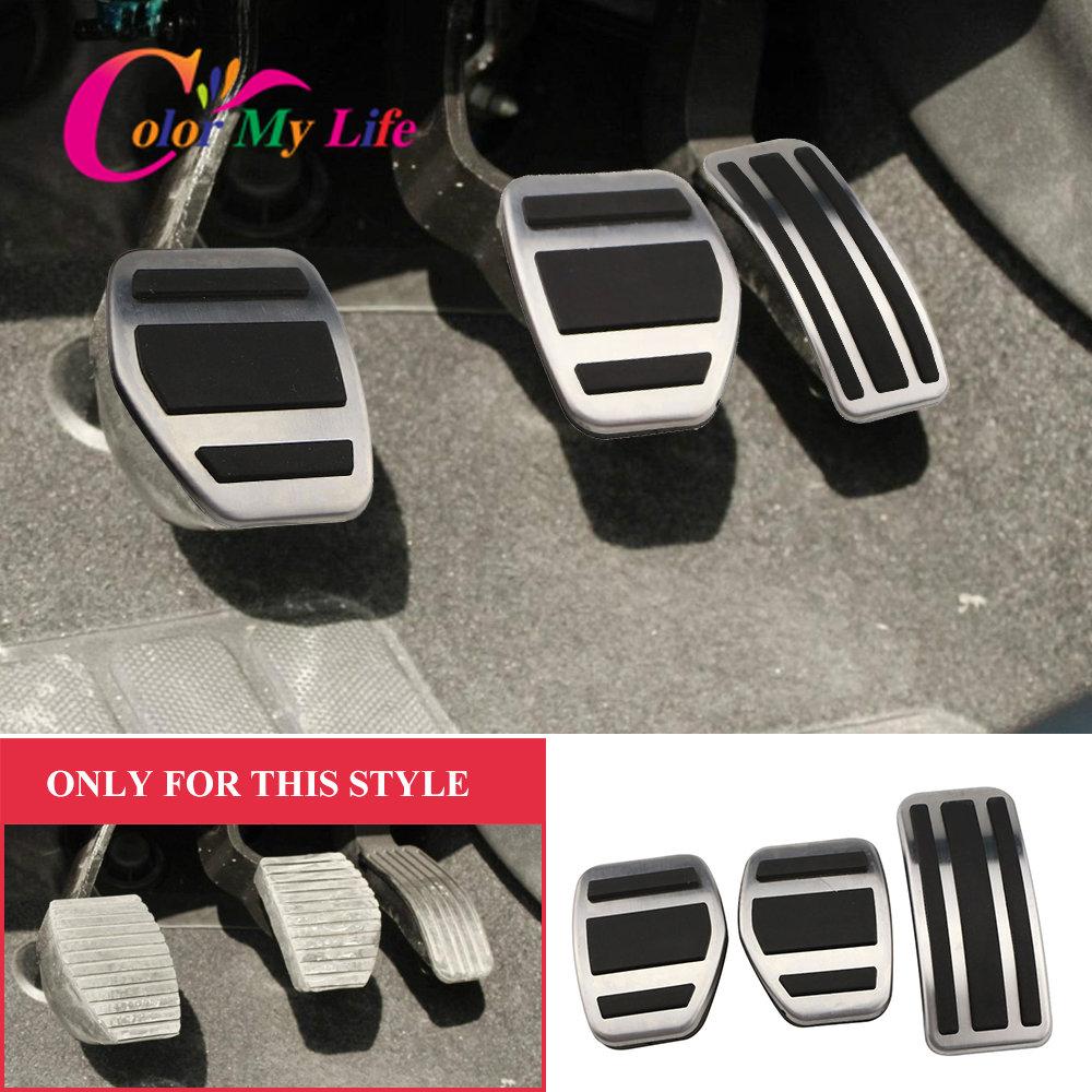 Auto-Styling Edelstahl Auto Innen Pedale Auto Pedal Schutz Abdeckung für Peugeot 208 2014- 