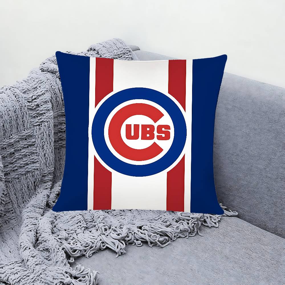 C-Chicago I-Cubs B-Baseball Pillow Case Throw Pillow Cover Nordic Vintage Style Cushion Covers Home Living Room Sofa Couch Seat
