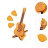 Wooden Guitar Pick Box with Stand,Wooden Plectrum Case,Creative,Mini Storage for