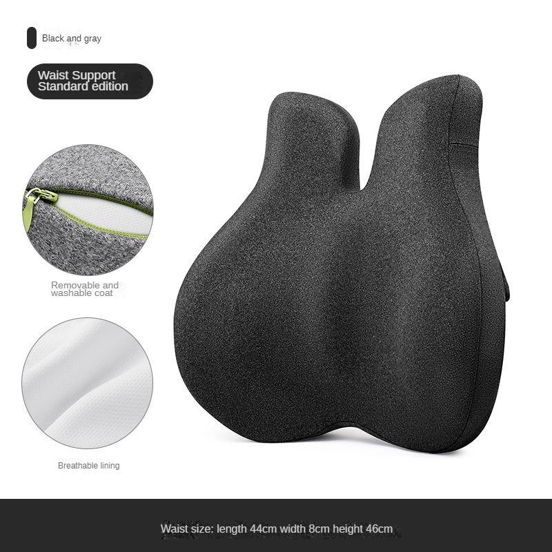 Lumbar Support Pillow Memory Foam Relieve Back Pain Car Seat Waist Cushion Soft Comfortable For Office Home Car
